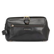 West Port Premium Leather Travel Toiletry Bag (UUT-AO-02-BLACK)