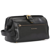West Port Premium Leather Travel Toiletry Bag (UUT-AO-02-BLACK)