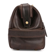 West Port Premium Leather Travel Toiletry Bag (UUT-AO-02-BROWN)