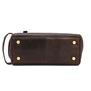 West Port Premium Leather Travel Toiletry Bag (UUT-AO-02-BROWN)