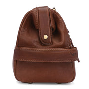 West Port Premium Leather Travel Toiletry Bag (UUT-AO-02-COGNAC)