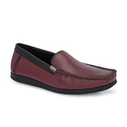 Men Premium Leather Bordo Slip On Loafer (V-Class-31-Bordo)