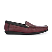Men Premium Leather Bordo Slip On Loafer (V-Class-31-Bordo)