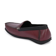 Men Premium Leather Bordo Slip On Loafer (V-Class-31-Bordo)