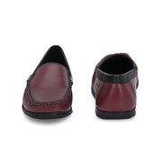 Men Premium Leather Bordo Slip On Loafer (V-Class-31-Bordo)
