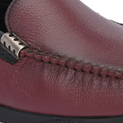 Men Premium Leather Bordo Slip On Loafer (V-Class-31-Bordo)