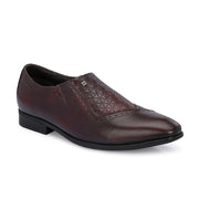 Men Premium Leather Bordo Slip-On Formal Shoes (V-Roman-05-Bordo)