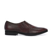 Men Premium Leather Bordo Slip-On Formal Shoes (V-Roman-05-Bordo)