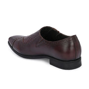 Men Premium Leather Bordo Slip-On Formal Shoes (V-Roman-05-Bordo)