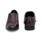 Men Premium Leather Bordo Slip-On Formal Shoes (V-Roman-05-Bordo)