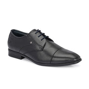 Men Premium Leather Lace-Up Formal Shoes (V-ROMAN-52-BLACK)