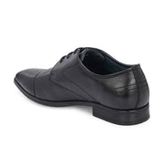 Men Premium Leather Lace-Up Formal Shoes (V-ROMAN-52-BLACK)