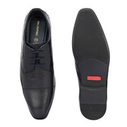Men Premium Leather Lace-Up Formal Shoes (V-ROMAN-52-BLACK)