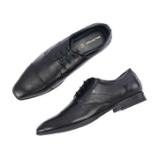 Men Premium Leather Lace-Up Formal Shoes (V-ROMAN-52-BLACK)
