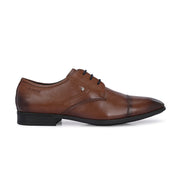 Men Premium Leather Lace-Up Formal Shoes (V-ROMAN-52-MOCCA)