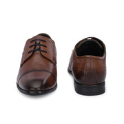 Men Premium Leather Lace-Up Formal Shoes (V-ROMAN-52-MOCCA)