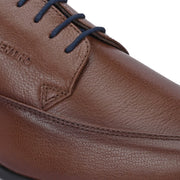 Men Premium Leather Mocca Lace-Up Formal Derby Shoes (V-Roman-55-Mocca)
