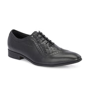 Men Premium Leather Formal Oxford Shoes (V-ROMAN-60-BLACK)