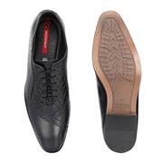 Men Premium Leather Formal Oxford Shoes (V-ROMAN-60-BLACK)