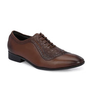 Men Premium Leather Formal Oxford Shoes (V-ROMAN-60-BROWN)