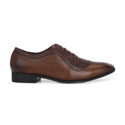 Men Premium Leather Formal Oxford Shoes (V-ROMAN-60-BROWN)