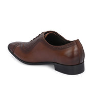 Men Premium Leather Formal Oxford Shoes (V-ROMAN-60-BROWN)