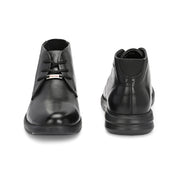 West Port Men Black Leather Chukka Boots (V-STAR-80-BLACK)