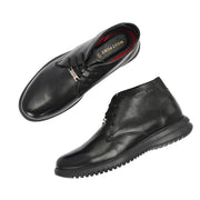 West Port Men Black Leather Chukka Boots (V-STAR-80-BLACK)