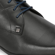Men Premium Leather Lace Up Shoe (VINTAGE-52-BLACK)