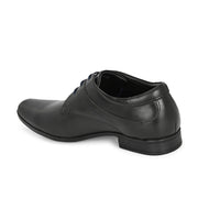 Men Premium Leather Lace Up Shoe (VINTAGE-52-BLACK)