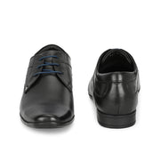 Men Premium Leather Lace Up Shoe (VINTAGE-52-BLACK)