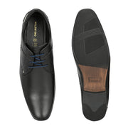 Men Premium Leather Lace Up Shoe (VINTAGE-52-BLACK)