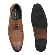 Men Premium Leather Lace Up Shoe (VINTAGE-52-MOCCA)