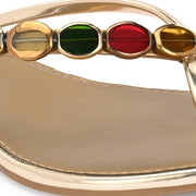 Women Multicolor Beaded Flat Sandals (W-AF-01-ANTIQUE)