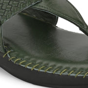 Women Comfort Olive Green Wedge Sandals (W-AF-02-GREEN)