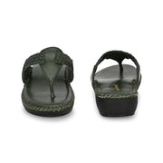 Women Comfort Olive Green Wedge Sandals (W-AF-02-GREEN)