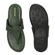 Women Comfort Olive Green Wedge Sandals (W-AF-02-GREEN)