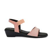 Women Premium Wedge Sandals (W-AF-07-PEACH)