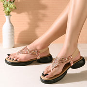 Women Embellished Ethnic Comfort Sandals (W-AH-01-ANTIQUE)