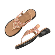 Women Embellished Ethnic Comfort Sandals (W-AH-01-ANTIQUE)