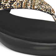 Women Embellished Ethnic Comfort Sandals (W-AH-01-BLACK)