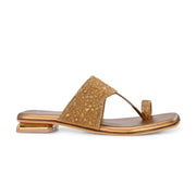 Women Embellished Toe-Ring Flat Slip-On Sandals (W-AH-05-ANTIQUE)