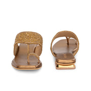Women Embellished Toe-Ring Flat Slip-On Sandals (W-AH-05-ANTIQUE)