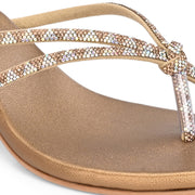 Women Embellished Block Heel Slip-On Sandals (W-AH-06-ANTIQUE)