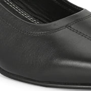 Women Premium Leather Block Heel Pump  (W-Alice-21-Black)