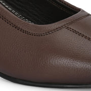 Women Premium Leather Block Heel Pump  (W-Alice-21-Brown)