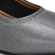 Women Premium Leather Block Heel Pump  (W-Alice-25-Metallic-Grey)
