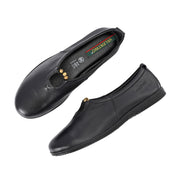 Women Premium Leather Slip On Flats (W-Angel-10-Black)