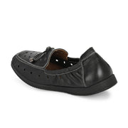 Women Premium Leather Slip On Flexible Loafer (W-Angel-50-Black)