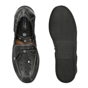 Women Premium Leather Slip On Flexible Loafer (W-Angel-50-Black)